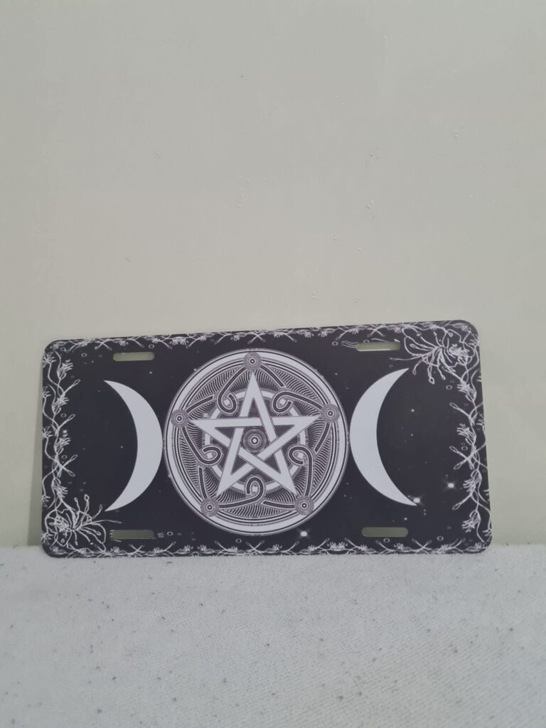 Triple Moon Pentagram Aluminum Plate